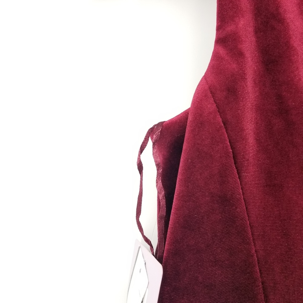 JS Collection 14 Wine V Neck Zip Dress 7BB60 - Picture 4 of 6